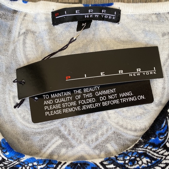 NWT PIERRE NY size med Short sleeve easter/spring/summer sweater - Picture 4 of 4